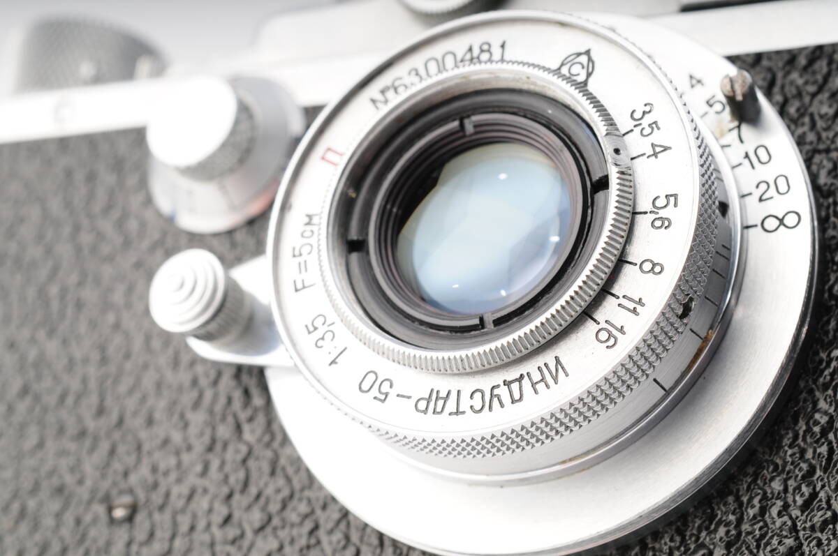 Canon キヤノン III型 レンジファインダー フィルムカメラ + Leica ライカ インダスター50mm F3.5 Lマウント #609_画像7
