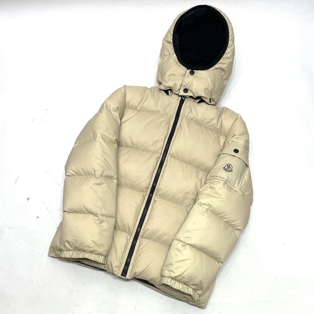 国内正規品 MONCLER モンクレール BAZILLE 41311-50-68959 ナイロン ダウンジャケット ジップアップ 茶タグ ロゴ ワッペン 00 メンズ_画像2