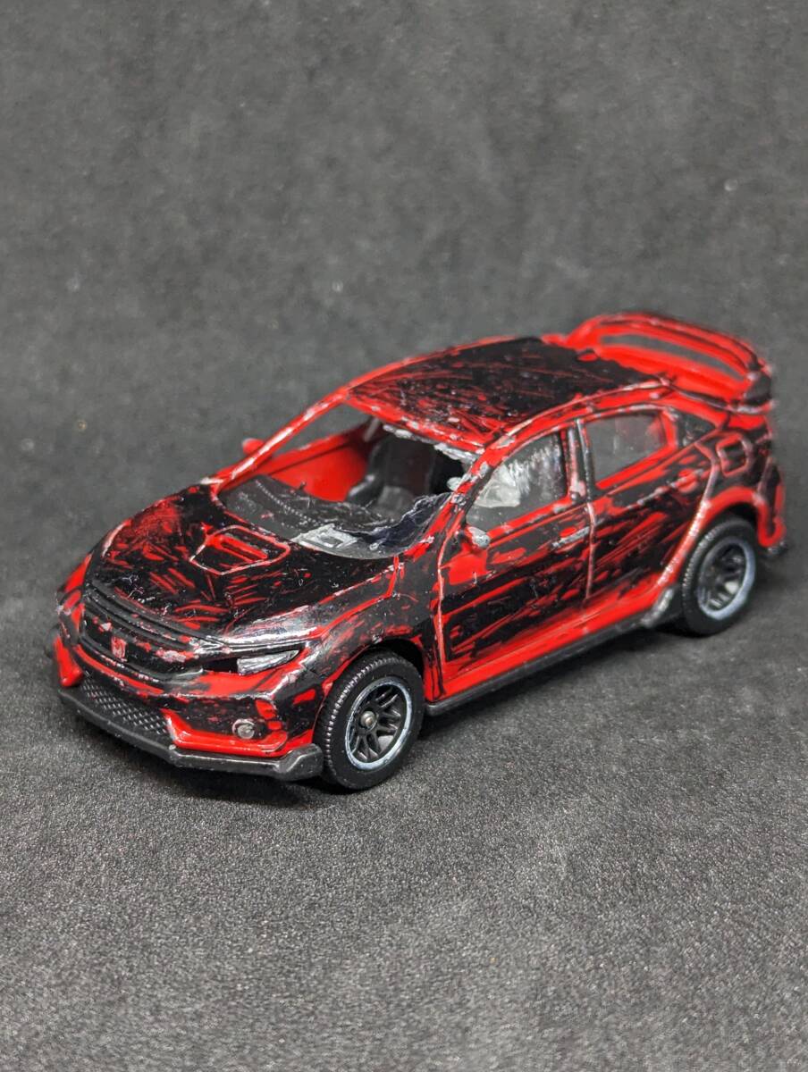 全国送料120円 マジョレット ホンダ シビック タイプR HONDA CIVIC TYPE R カバヤ トミカサイズ 車模型 車おもちゃ 当時物の画像2