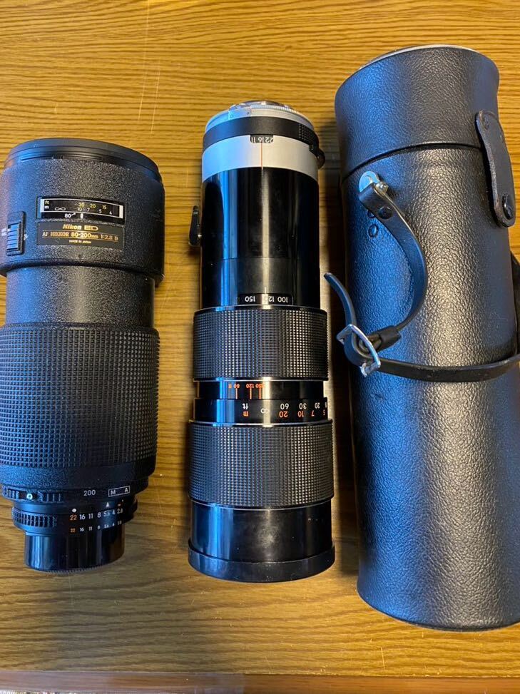 ジャンク　望遠レンズ　Nikon ED AF Nikkor 80-200mm 1:2.8 D とtamron 1:3.8 f＝80-250mm2本セット_画像1