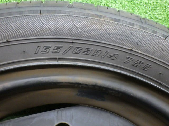 ★ バリ山!! スズキ純正 ワゴンR MH35S 14インチ スチール 4.5J PCD100 4穴 グッドイヤー 155/65R14 2023年 1本 MJ35S フレア ①[06006353]_画像4