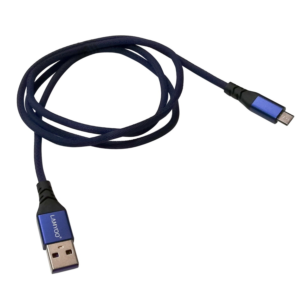 USB マイクロUSB 充電 ケーブル 1m 青色 microUSB 急速充電 データ転送対応 3A_画像1