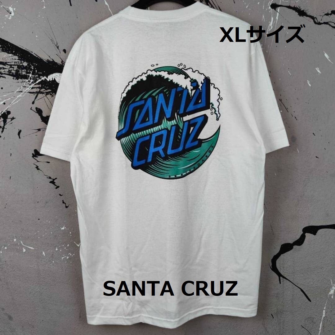 即決 新品 送料無料 サンタクルーズ 半袖Tシャツ XL 白 ストリート系 カリフォルニア CA LA サーフィン ボード アウトドアの画像1