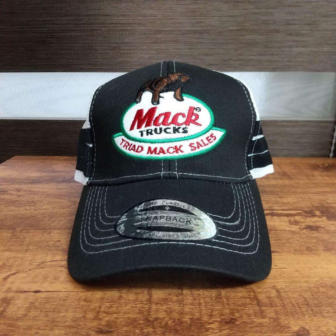 即決　新品　送料無料　マックトラック　Mack　Trucks キャップ　CAP　USA　黒x白　メッシュ　夏　アメリカ　特価