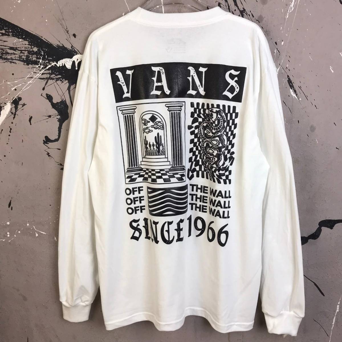 即決　新品　送料無料　バンズ　VANS　長袖　ロンＴ　ストリート系　Mサイズ　白　スケボー　スケードボード　ボード　スノボー　スキー_画像5