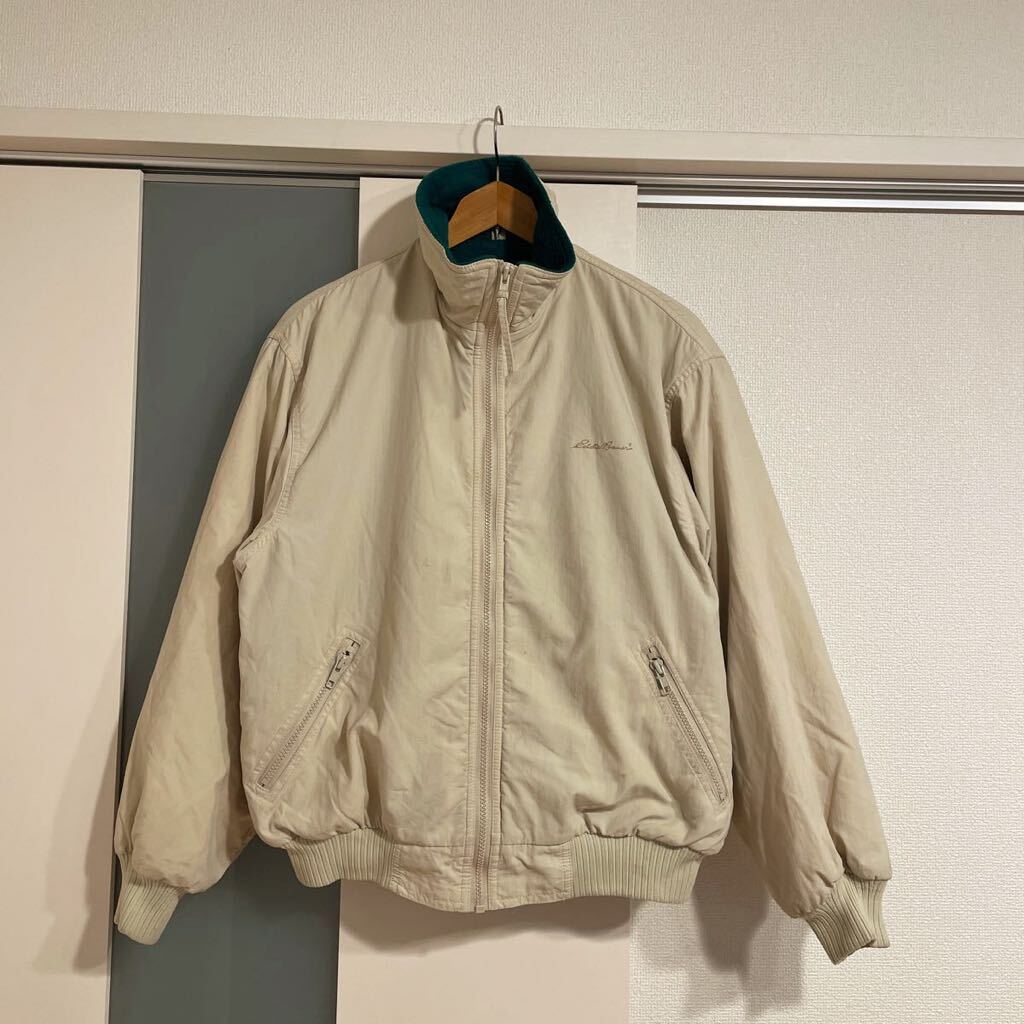 80s USA製 黒タグ Eddie Bauer エディーバウアー ブルゾン フリース WINDfoil レディース M_画像1