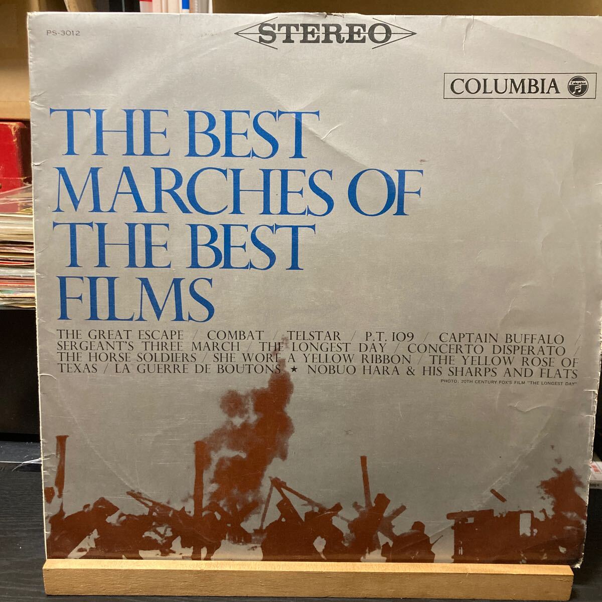 原信夫とシャープス・アンド・フラッツ【The Best Marches Of The Best Films】LP PS-3012 COLUMBIA ペラジャケ_画像1