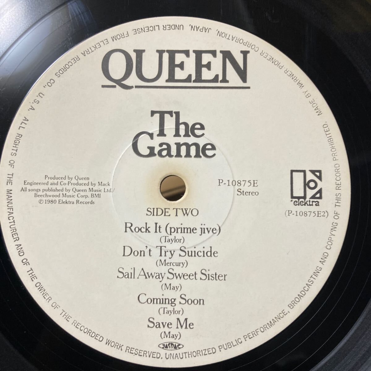 Queen 【The Game】LP Elektra P-10875E ゲーム クイーン 国内盤 Hard Rock_画像5