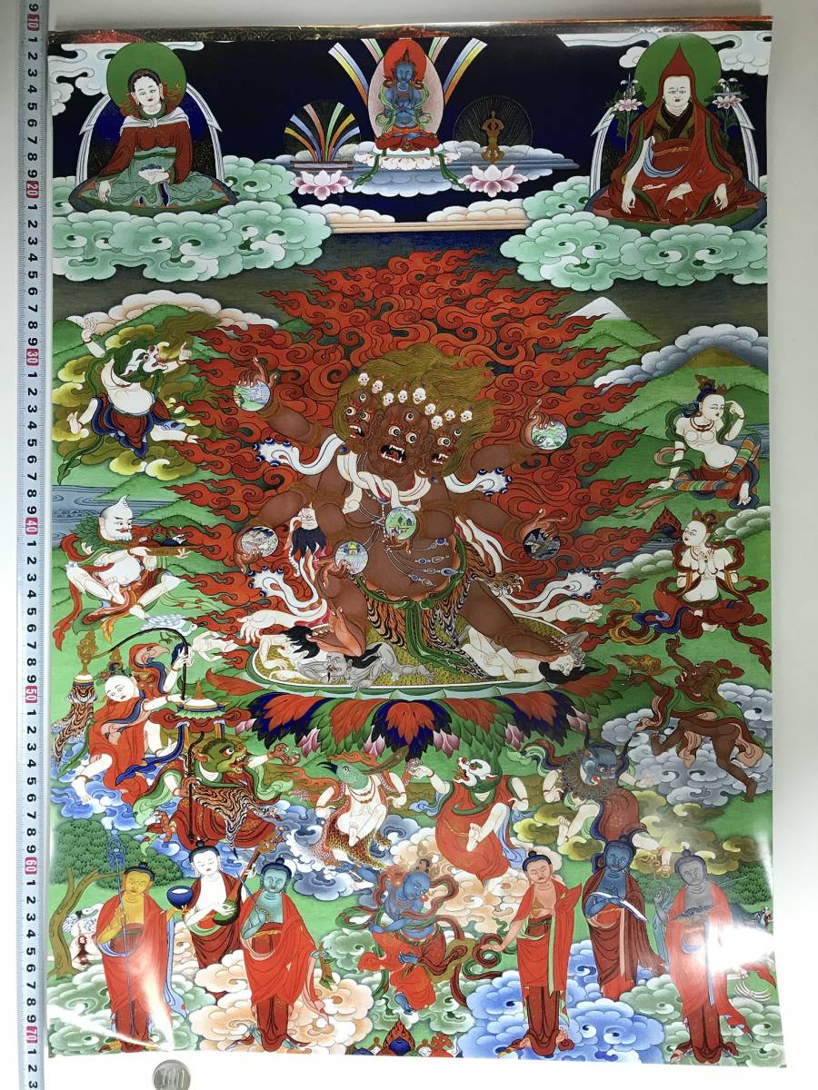 チベット仏教 曼荼羅　仏画　大判ポスター 593×417mm A2サイズ　10376_画像1