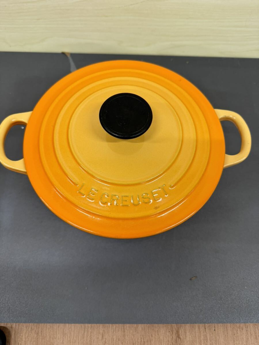 LE CREUSET 両手鍋 ルクルーゼ オレンジ サイズ18_画像1