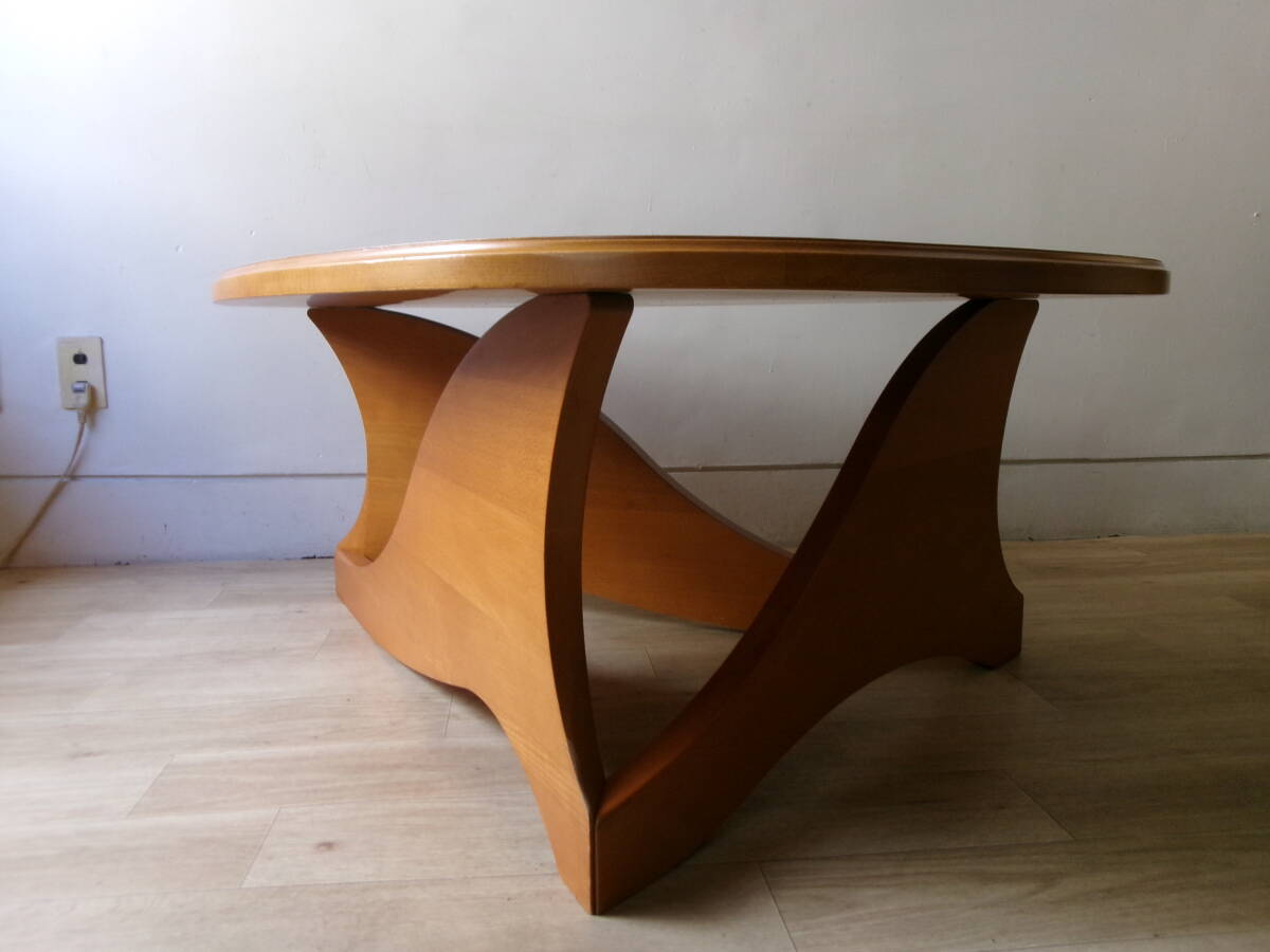 80's　ヴィンテージ　ミッドセンチュリーデザイン　「Sculpture Table」コーヒーテーブル　ビーチ　無垢材/TECTA　プルーヴェ　バウハウス_画像5