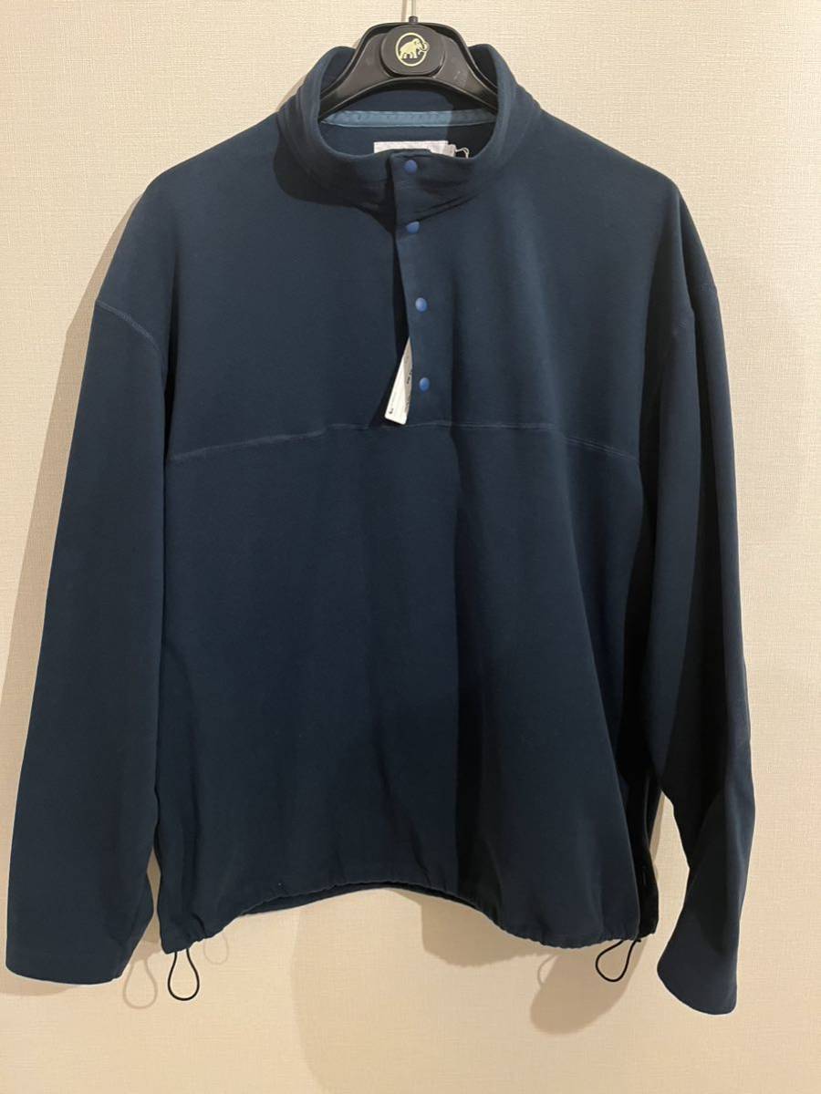 【新品完売】SANDINISTA POLARTEC FLEECE SNAP PULLOVER : BLUE GREEN サイズL nonnative