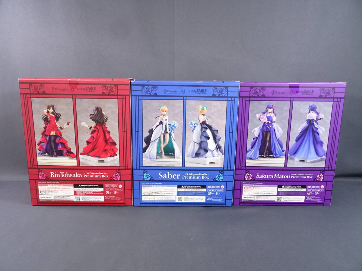 08/S005★同梱不可★グッドスマイルカンパニー★Fate/stay night セイバー 遠坂凛 間桐桜 15th CelebrationDress Premium Box★中古_画像5