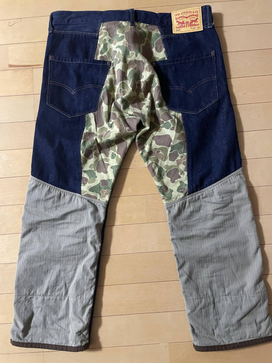 JUNYA WATANABE MAN levis 19SS デニム コラボ 505 再構築デニム ジュンヤ ギャルソン リーバイス ジュンヤマンの画像1