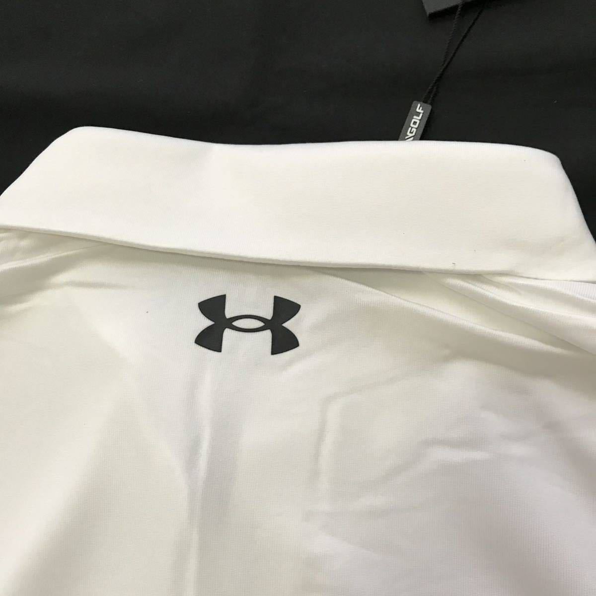 ●M174新品【メンズXXL】白 アンダーアーマー（UNDERARMOUR）速乾 ストレッチ 軽量 ドライ 高機能 ゴルフウェア プレーオフ ポロシャツ(0)_画像6