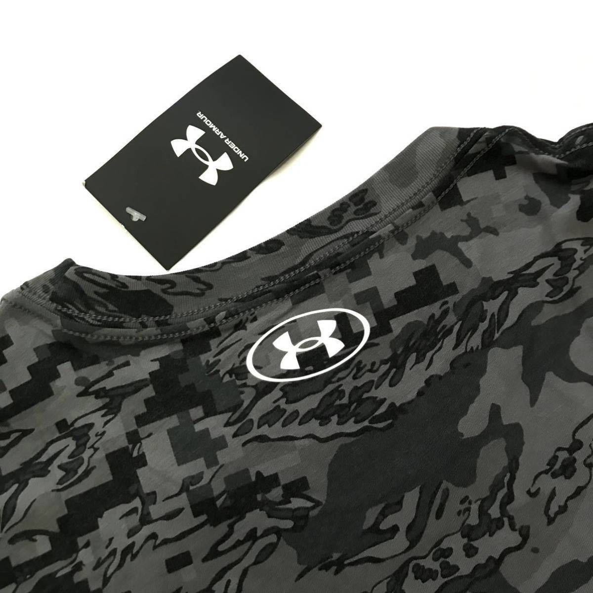 ●M180新品【メンズXL(O)】黒迷彩 アンダーアーマー UNDER ARMOUR ゴルフ トレーニング Tシャツ UA ABCカモ ロングスリーブTシャツ 長袖_画像8