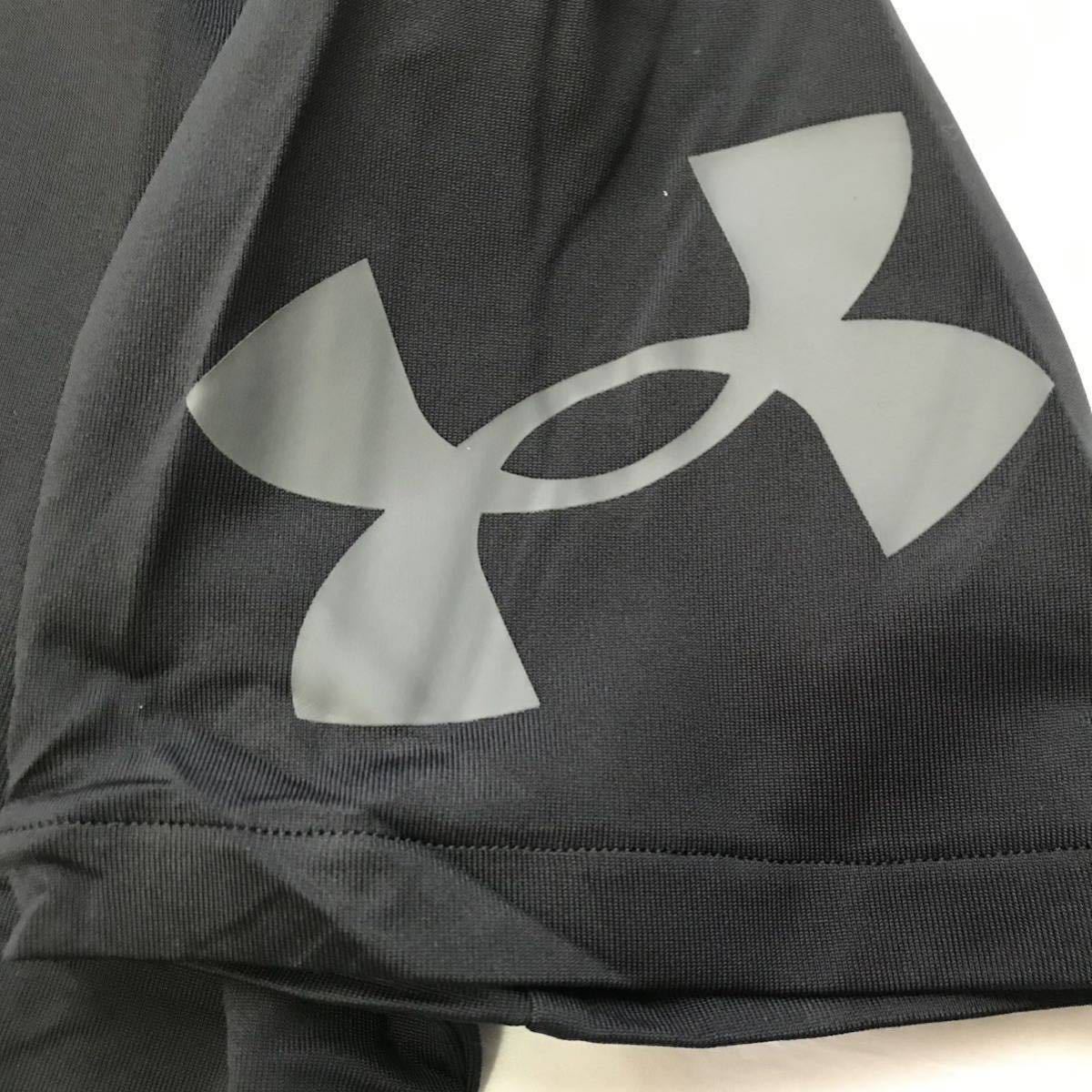 ●M177 新品【メンズXXL】黒 アンダーアーマー（UNDERARMOUR）速乾 ストレッチ 軽量 ドライ 高機能 ゴルフウェア プレーオフ ポロシャツ(0)_画像3