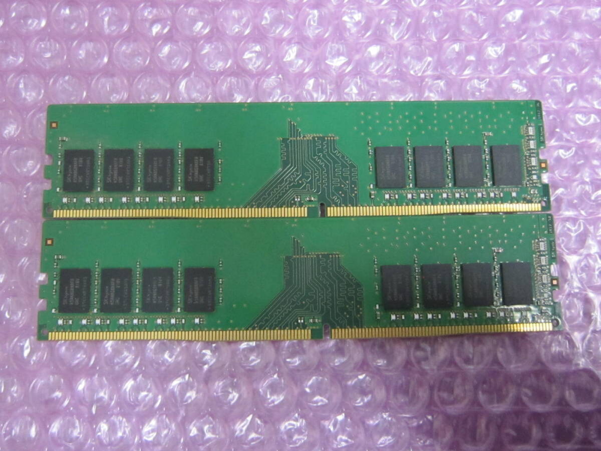 R135★SK hynix DDR4 PC4-2400T-UA2-11 8GB×2　計16GB 動作品_画像2