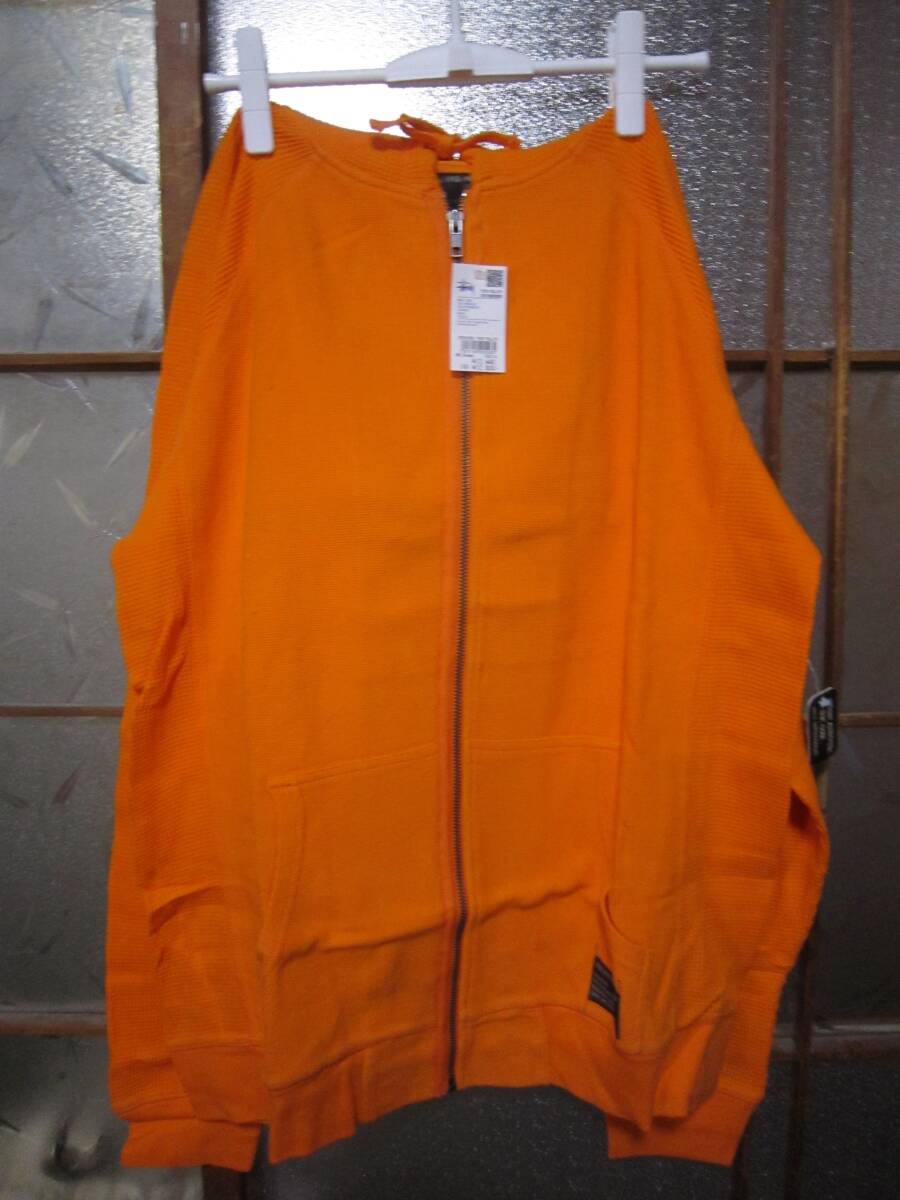 ステューシー　Stussy　フード・ポケット付きパーカー　オレンジ　メンズ　XL　タグ付き　15_画像1