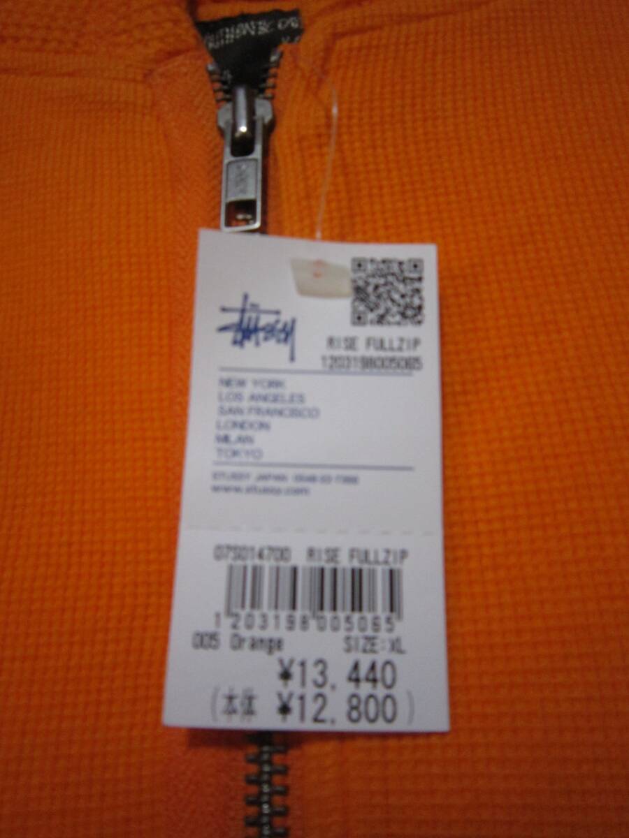 ステューシー　Stussy　フード・ポケット付きパーカー　オレンジ　メンズ　XL　タグ付き　15_画像3