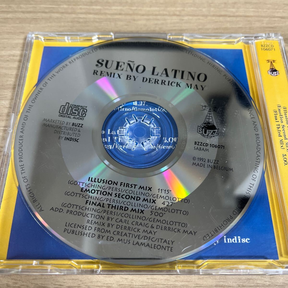 超希少CDS Sueno Latino Remix By Derrick May Buzz / BZZCD 106071 Carl Craig デトロイトテクノ Maxi-Single_画像2