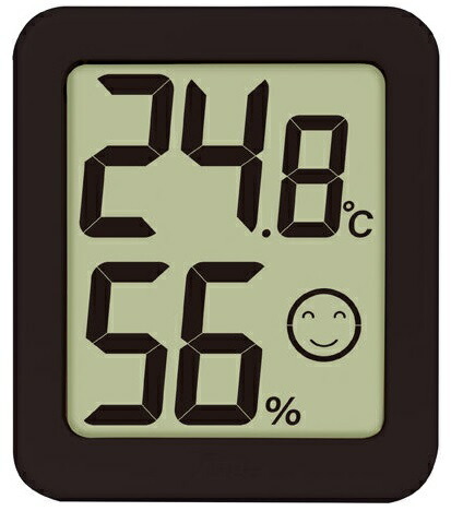 小型便 シンワ デジタル温湿度計 環境チェッカーミニ 73245 ブラック 72x62x21mm 測定範囲 温度:0～50℃ 湿度:20～95％ 。_画像1