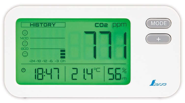 小型便 シンワ デジタル二酸化炭素濃度計 78977 光学式 補正機能付 Shinwa 。_画像1