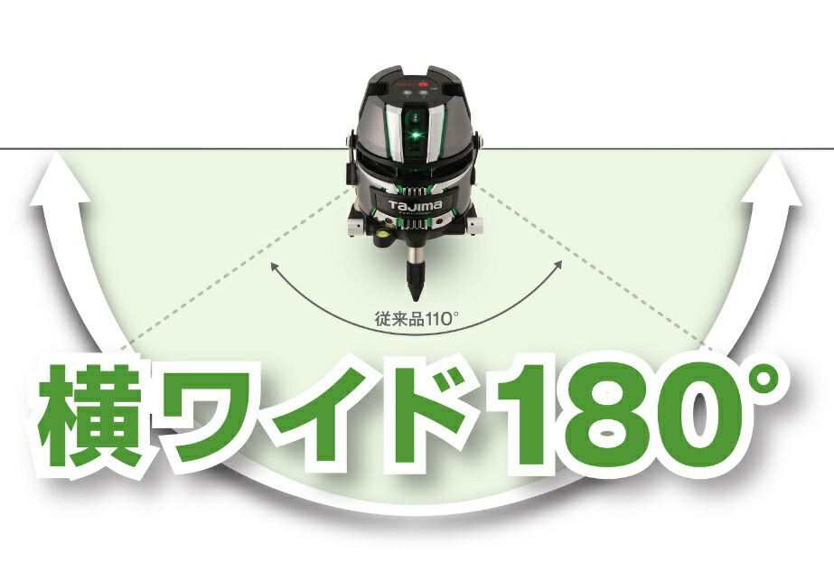 タジマ グリーンレーザー墨出し器 ZEROG2-KJYSET 受光器・三脚セット 高精度 矩十字・横レーザー ZEROGREEN KJY TJMデザイン 当店番号076_画像3