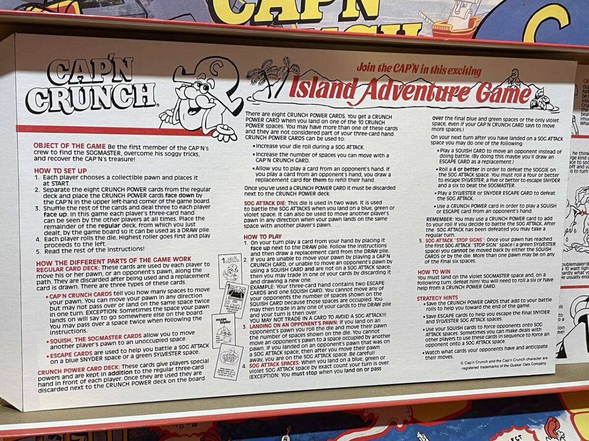 ☆1980年代/キャプテンクランチ/ボードゲーム/即決ビンテージ/企業物/シリアル/Cap'n Crunch/Island Adventure game(80s)_画像9
