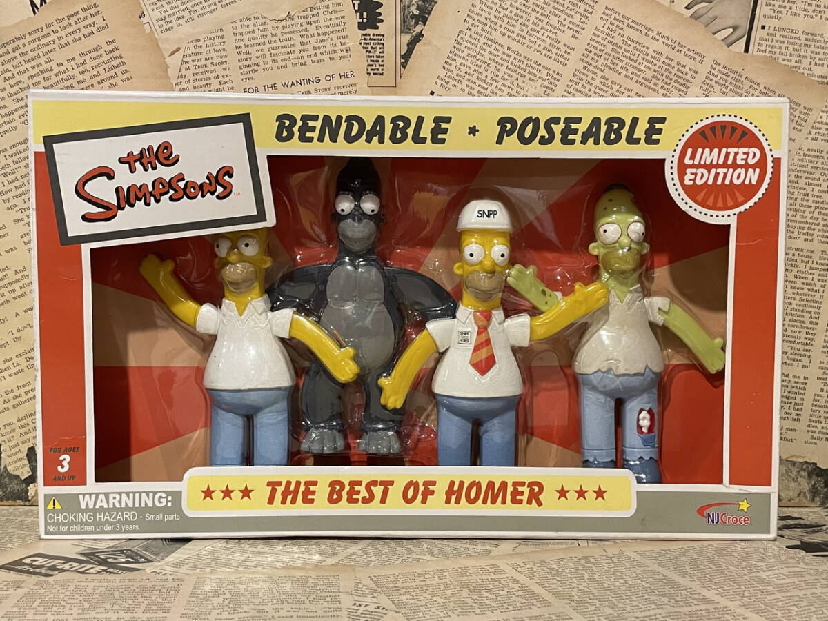 ☆1990年代/シンプソンズ/フィギュアセット/即決ビンテージSA/Simpsons/Bendable figure set(The Best of Homer/MIB)