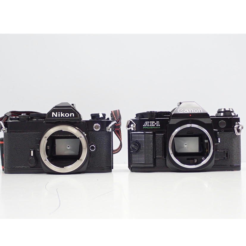1円【ジャンク】Nikon/Canon ニコン／キャノン/フィルムカメラ　2点セット/FM/AE-1/62_画像1