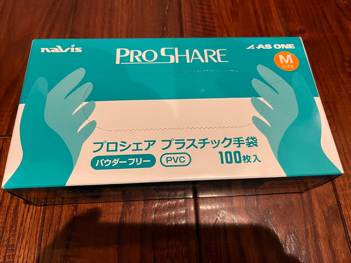 プロシェアプラスチック手袋パウダーフリー　1ケース10箱入　M size 未使用品 