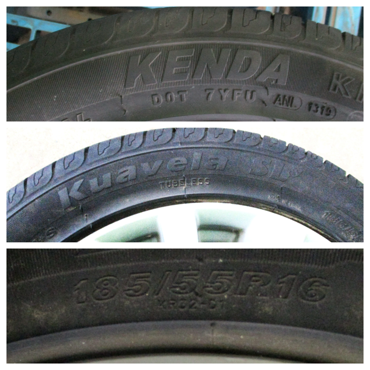 ★SUZUKI純正★ 夏タイヤ&アルミ4本セット★ 185/55R16 PCD100 16x6J +45 4H GENUINE ALLOY WHEELS & SUMMER TIRES SET(4 pcs)FOR SUZUKI_画像3