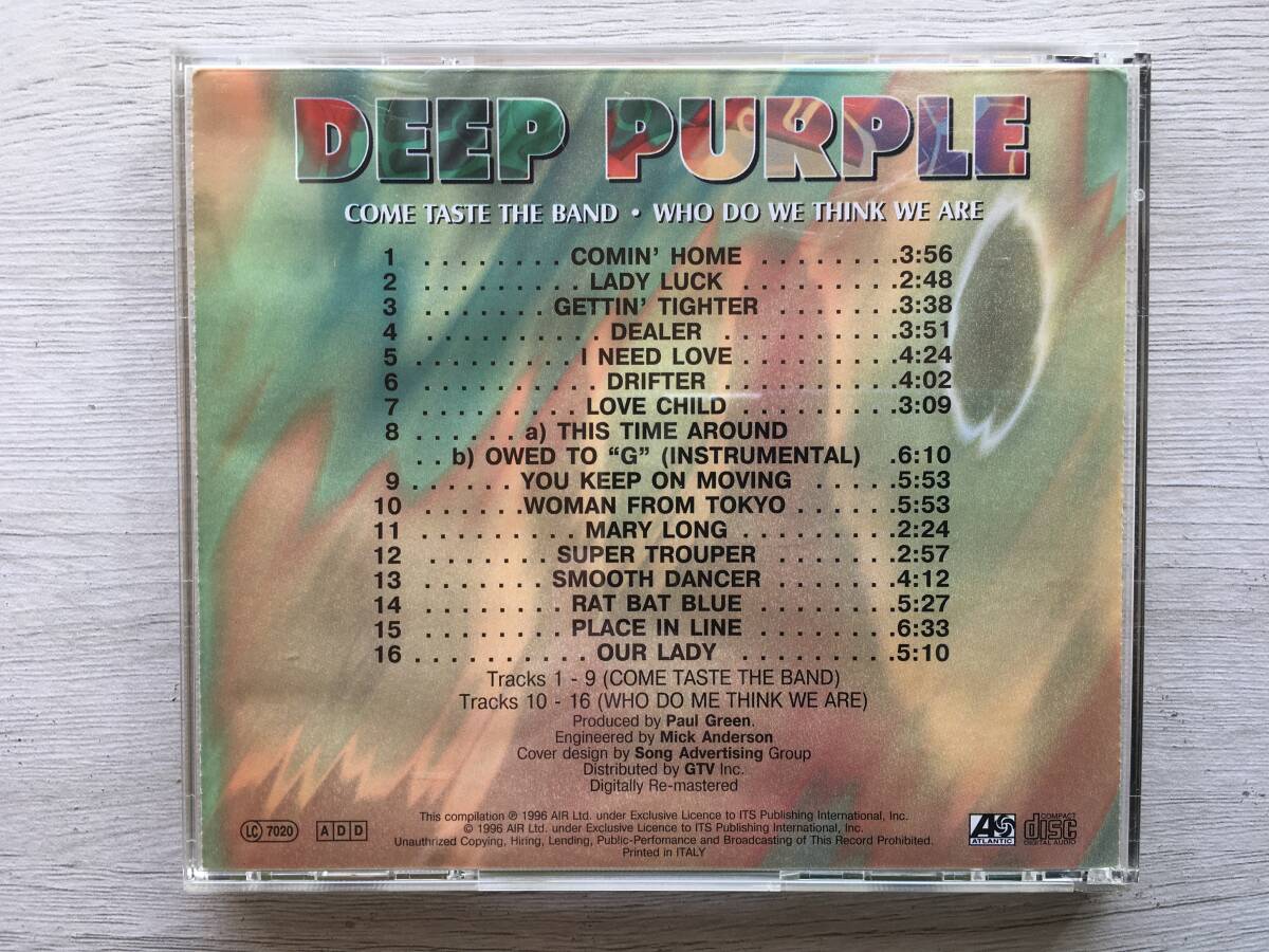 DEEP PURPLE COME TASTE THE BAND WHO DO YOU THINK WE ARE EU盤