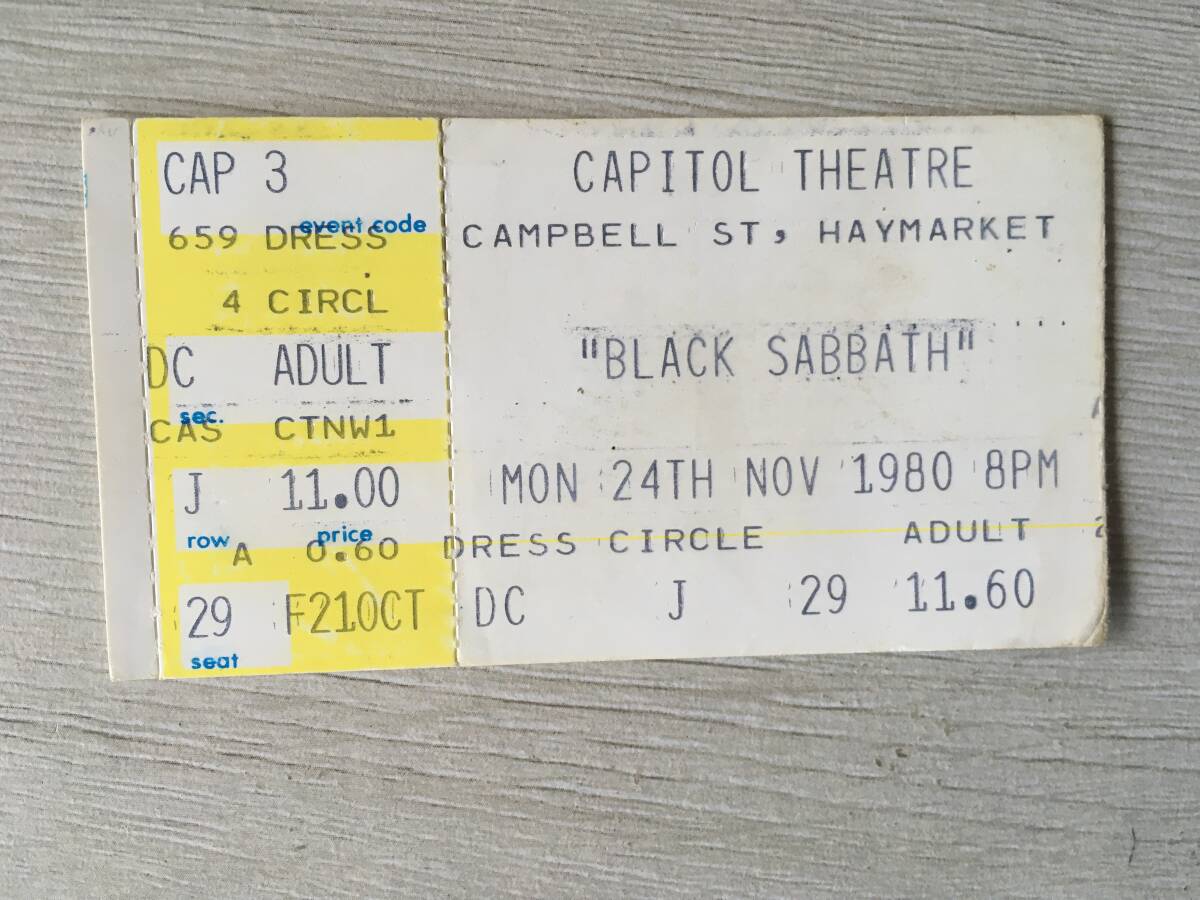 BLACK SABBATH HEAVEN AND HELL TOUR コンサートプログラム　UK製　全20ページ　チケット付き_画像6