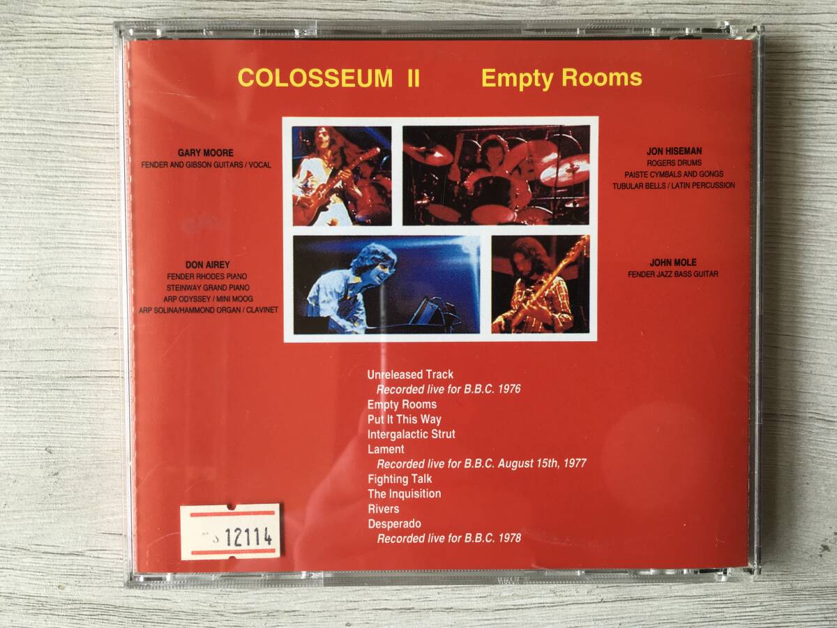 COLOSSEUM II EMPTY ROOMS RECORDED LIVE FOR BBC 1976 1977 1978の画像2