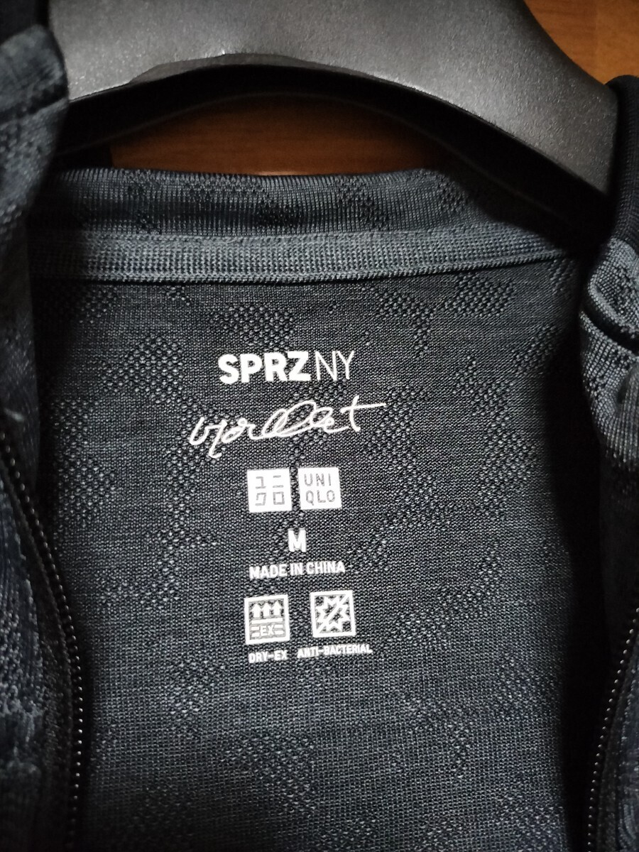 服 ジップアップ メッシュパーカー UNIQLO SPRZNY ユニクロ パーカー USED 薄手 Mサイズ グレー系_画像4