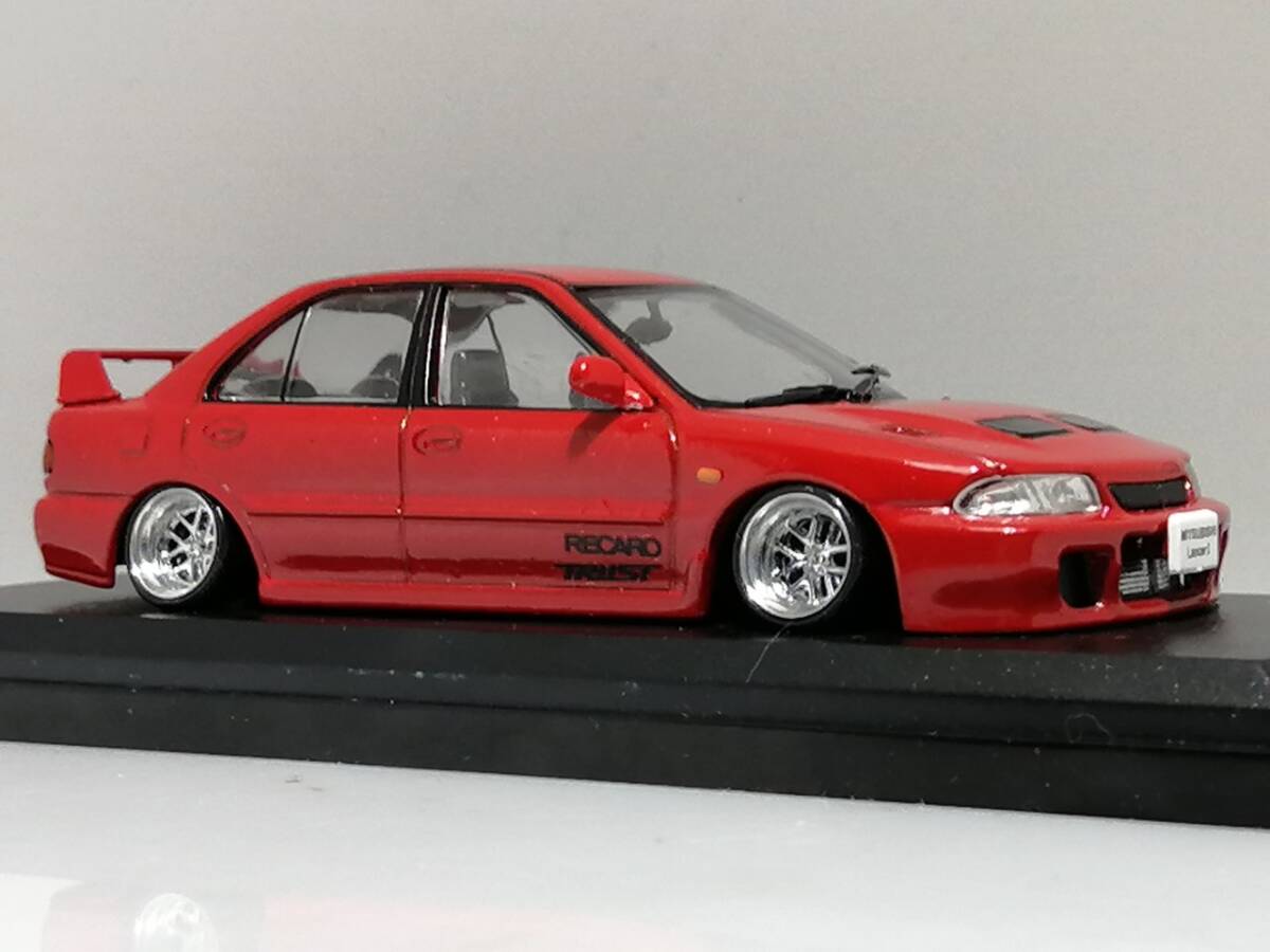 1/43 ノレブ Mitsubishi Lancer Evolution Ⅰ (1992）改 アルミ 深リム ローダウン 改造 ランエボⅠ デカール カスタム 国産名車の画像3