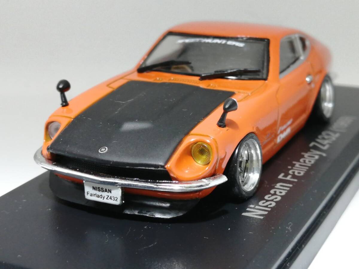 1/43 ノレブ Nissan Fairlady Z 432 (1969）改 アルミ 深リム ローダウン 改造 フェアレディZ チンスポ デカール 8スポーク カスタム の画像5