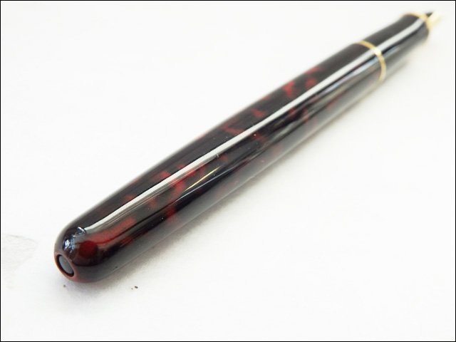 一部刻印有 美品/PARKER SONNET/パーカーソネット◆万年筆 ペン先18K 750◆マーブルレッドマッカー 筆記用具 本体のみ5_画像5