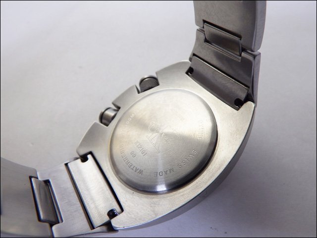 美品 Calvin Klein/カルバン・クレイン◆K12101/メンズ腕時計◆デイト シルバー文字盤 SS ビッグフェイス 本体のみの画像3