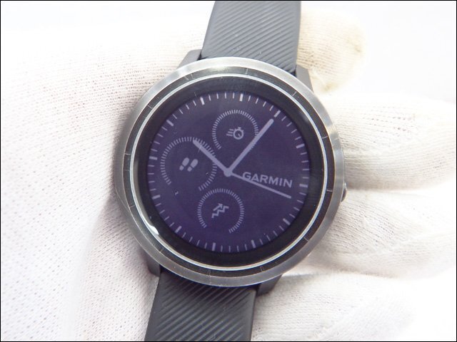 動作品 GARMIN/ガーミン◆GPSスマートウォッチ/vivoactive3◆Black Slate スポーツアプリ 光学式心拍計搭載モデル_画像1