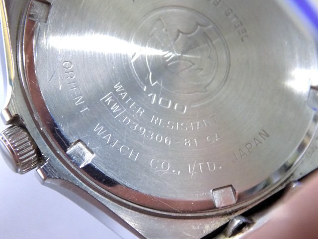 稼働品 ORIENT/オリエント Jupiter SWIMMER100 D39306-81 白文字盤 メンズ 腕時計 中古 クォーツ QZ SS_画像4