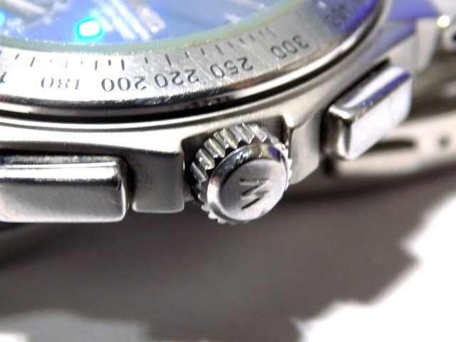 現状品/動作品 SEIKO/セイコー WIRED/ワイアード 7T62-0A50 メンズ腕時計 クロノグラフ クォーツ QZ ブルー文字盤 アラーム不良 箱あり_画像3