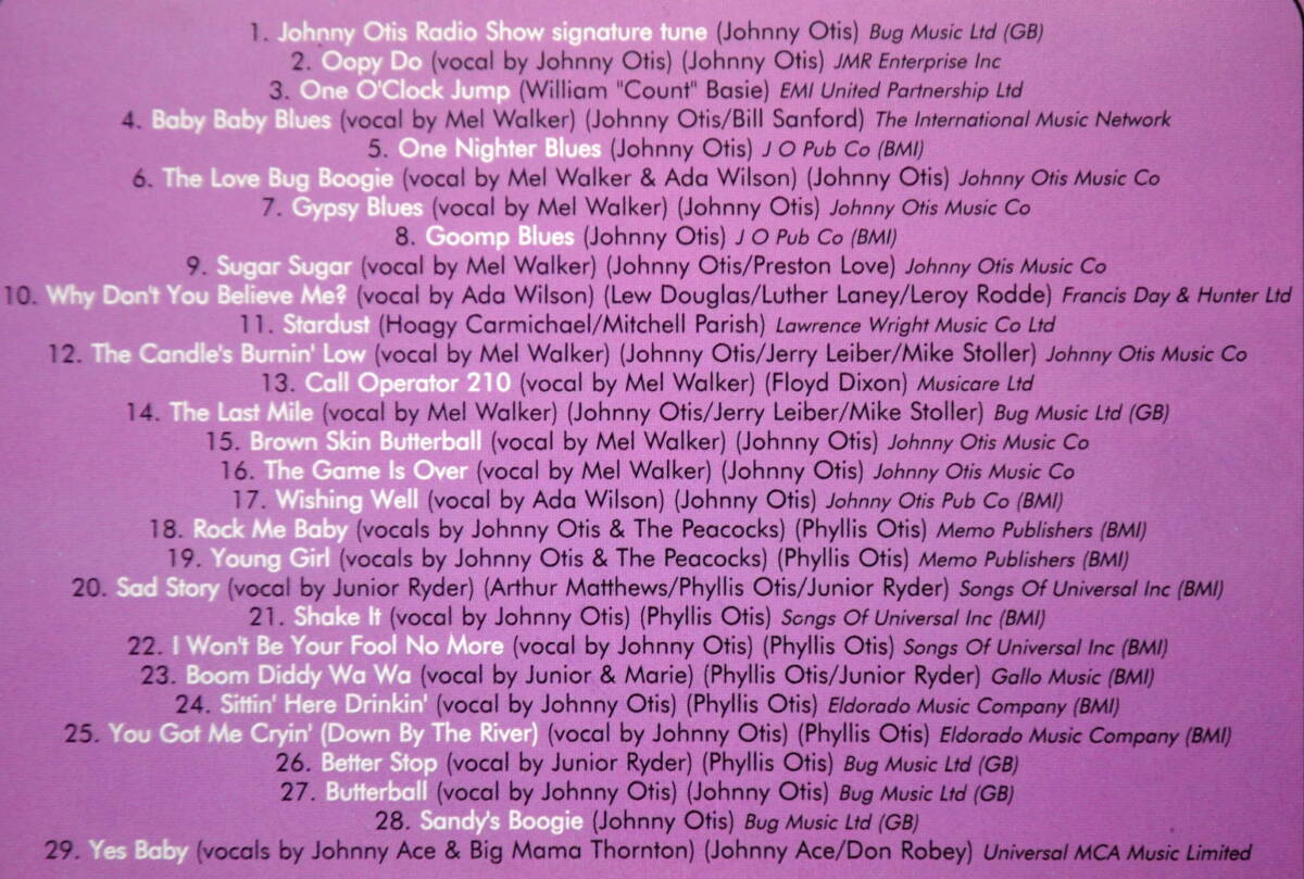 JOHNNY OTISジョニー・オーティス　／　　ROCK ME BABY　CD_画像4