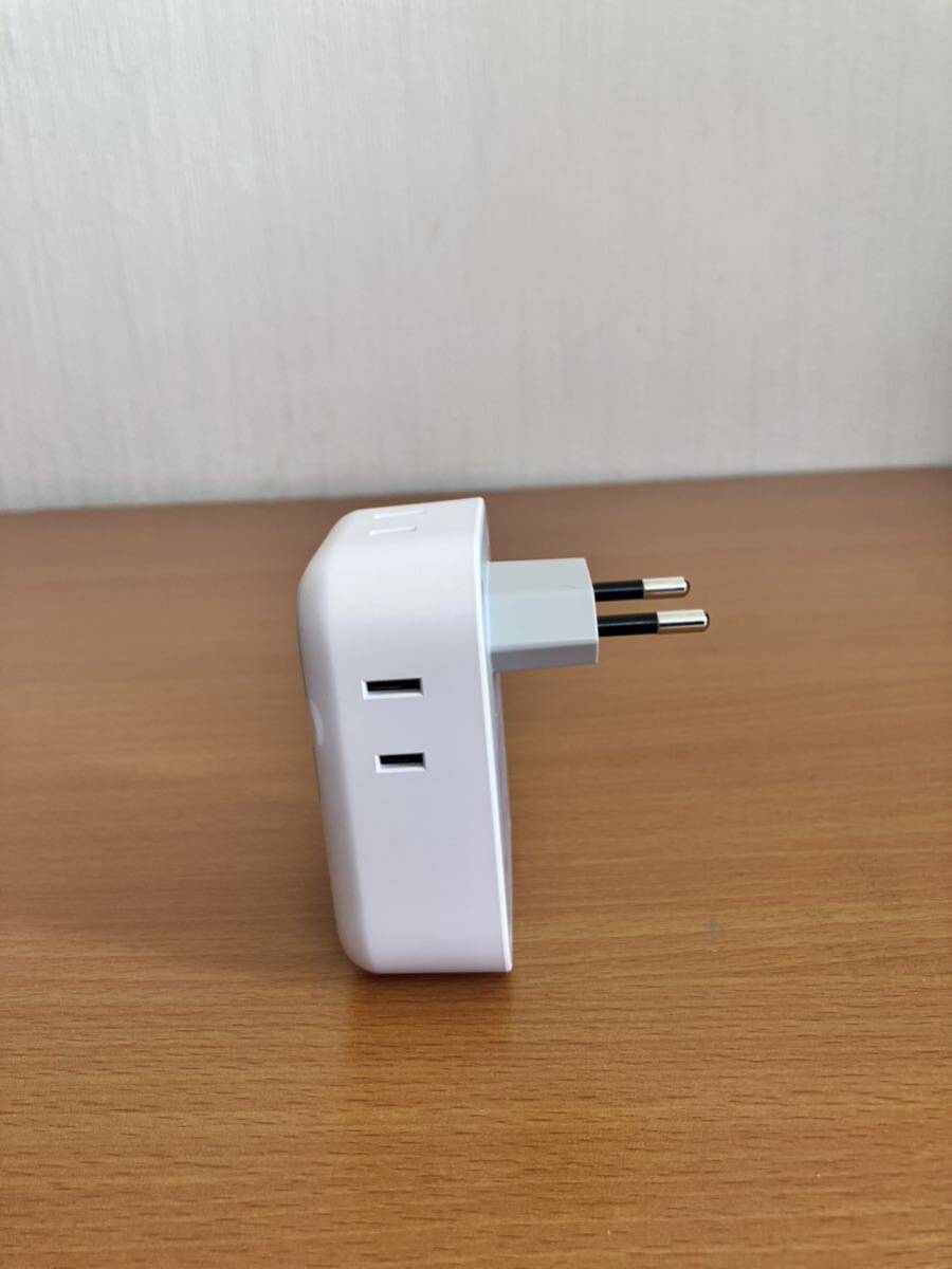  conversion plug C type traveling abroad for conversion vessel TESSAN power supply conversion adaptor outlet conversion USB-C attaching 4 piece AC difference included .2 piece USB-A port white 