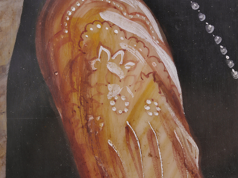 [.] Италия художник [a Ida *karutsola-li] panel живопись масляными красками . изображение . оригинал рама входить 26.3×23cm Mini achu-ruAC478