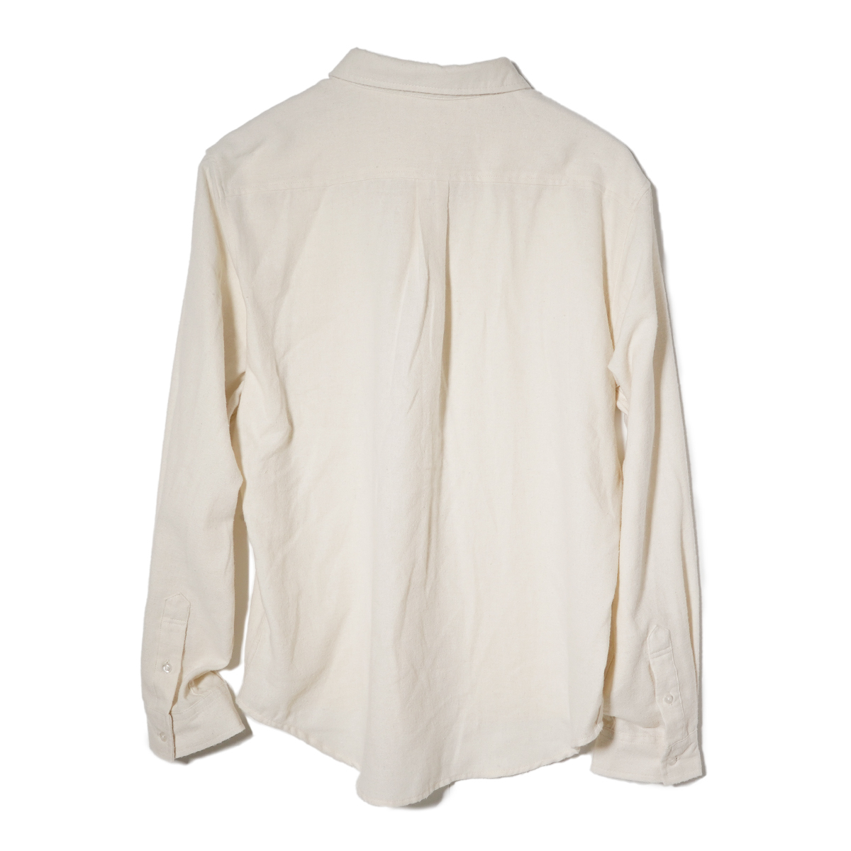 【新品】ネルシャツ 無地 レギュラーフィット■3L（2XL,XXL）サイズ / O-WHITE■ホワイト白 フランネルシャツ ソリッドカラー ネル81302_画像2