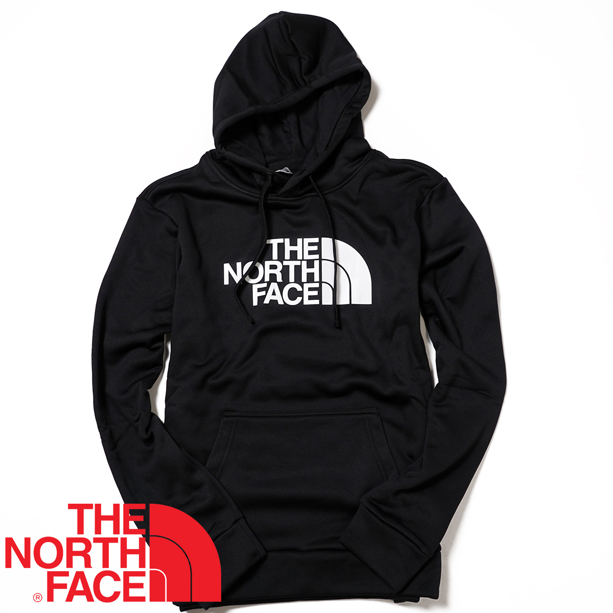 【新品本物 USA購入】THE NORTH FACE ノースフェイス ■ Surgent HD Hoodie 2.0 ■ ブラックホワイト / L ■ビッグロゴ パーカー 海外限定_画像1