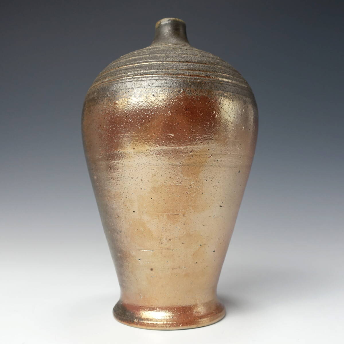 [.] Yamamoto .(.: human national treasure Yamamoto . preeminence ) Bizen bin . type one wheel flower go in also box . attaching [ Bourgogne earth Bizen . vase flower go in flower vase sake cup and bottle sake bottle tea utensils green tea ]